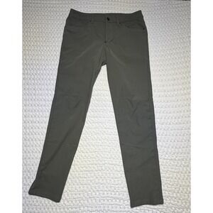 Lululemon Men's Olive Green Performance Pants Slim Fit Stretch Size 31x30